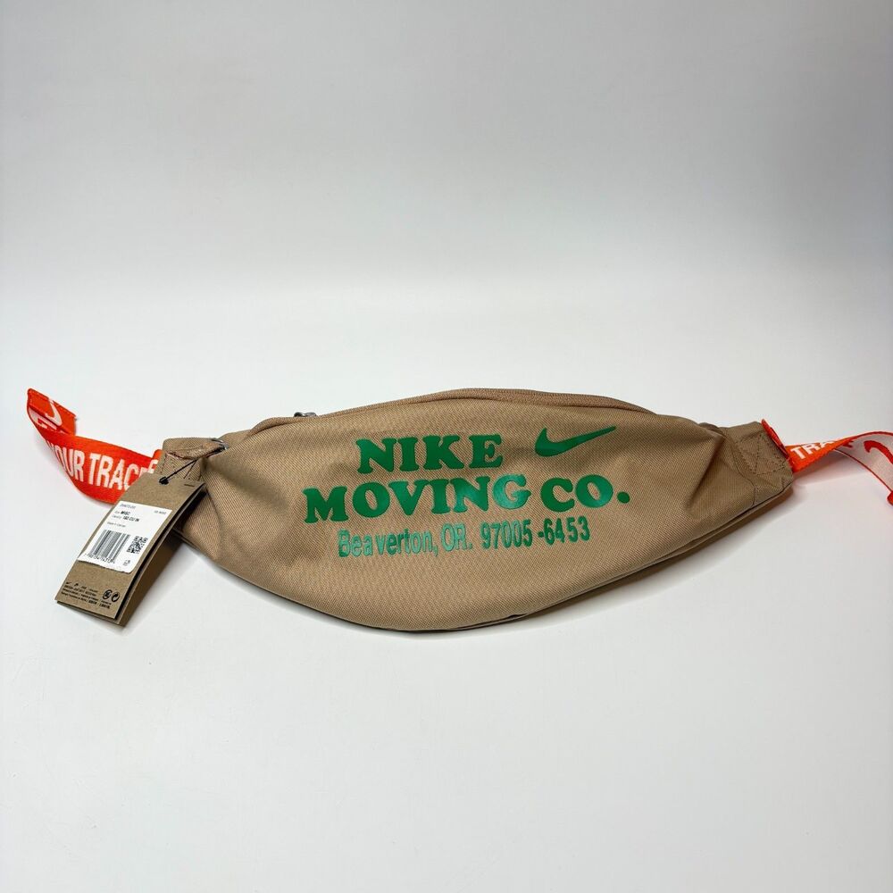 NWT NIKE Unisex Heritage Waist Pack Size 3L Khaki/Orange Streetwear Festival